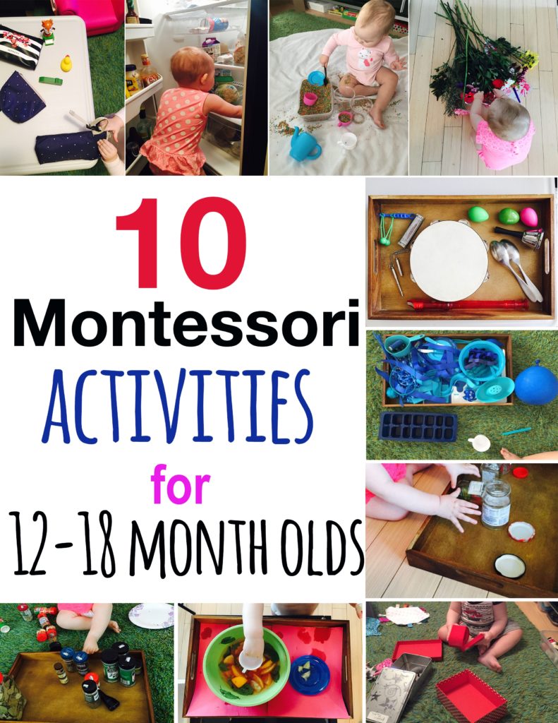 10 montessori activities, montessori activities for toddlers, montessori activities for one year old, activities for toddlers, activities for 12 month old, activities for 13 month old, activities for 14 month old, activities for 15 month old, activities for 16 month old, activities for 17 month old, activities for 18 month old, activities for 19 month old, activities for 20 month old