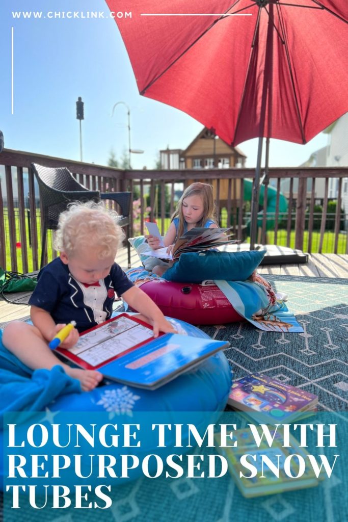 outdoor lounge for kids, reading corner for kids, outdoor time with kids, DIY outdoor lounge, lounge time with kids, quiet time with kids, outdoor time for toddlers, reading nook, reading time with toddlers, toddler activities, kids reading corner, activities for 1 year olds, activities for 2 year olds, activities for 3 year olds, 