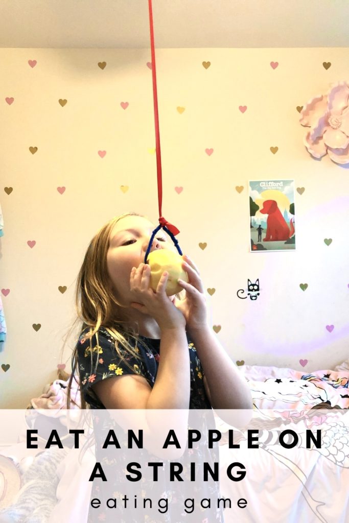 Eating an apple on a string, food games