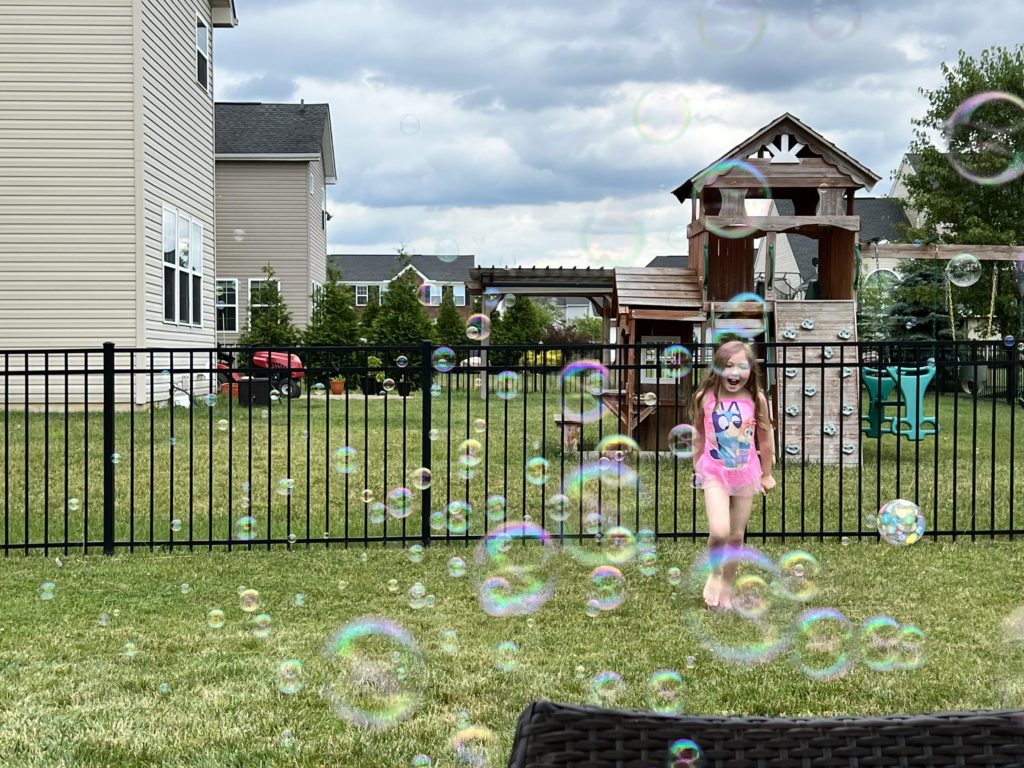 Bubbles outdoor play