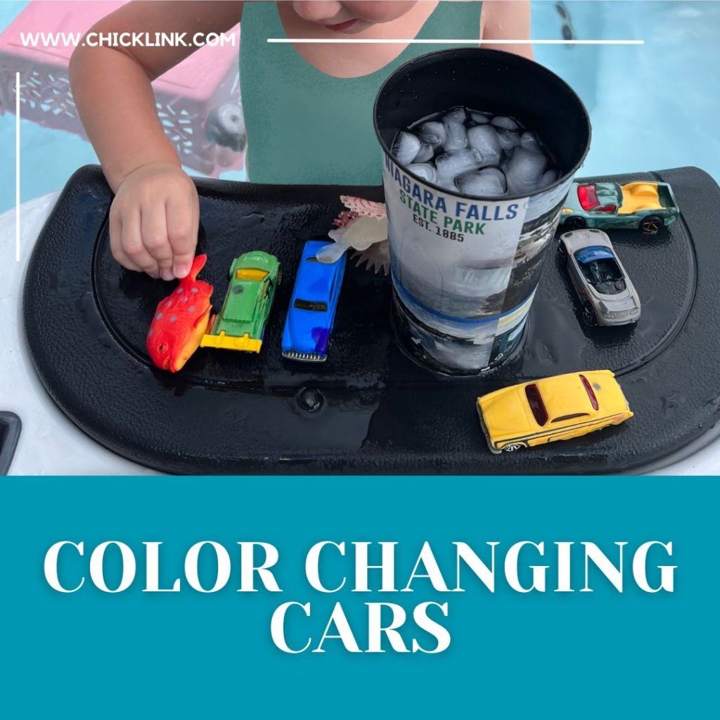 Color changing cars, car activities, car play ideas, car play, car themed activities, toddler activities, kids activities, kids play ideas at home, transportation activities, transportation play ideas